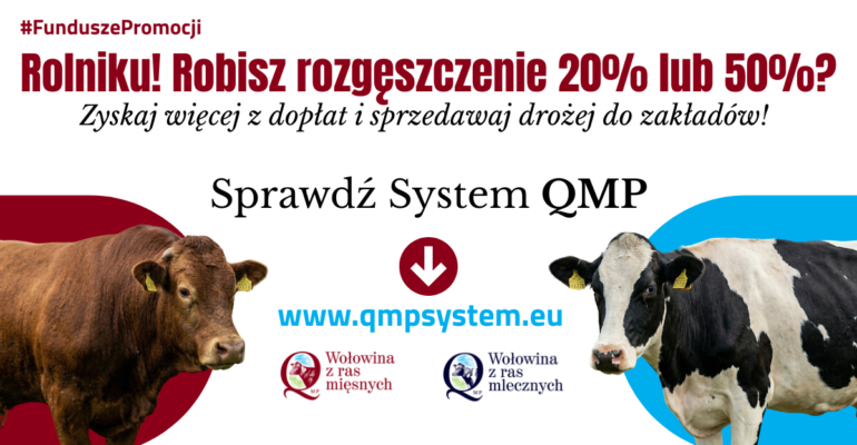 Ekoschemat „Dobrostan zwierząt” Dodatkowe pieniądze dla hodowców z QMP – tylko do 15 maja!