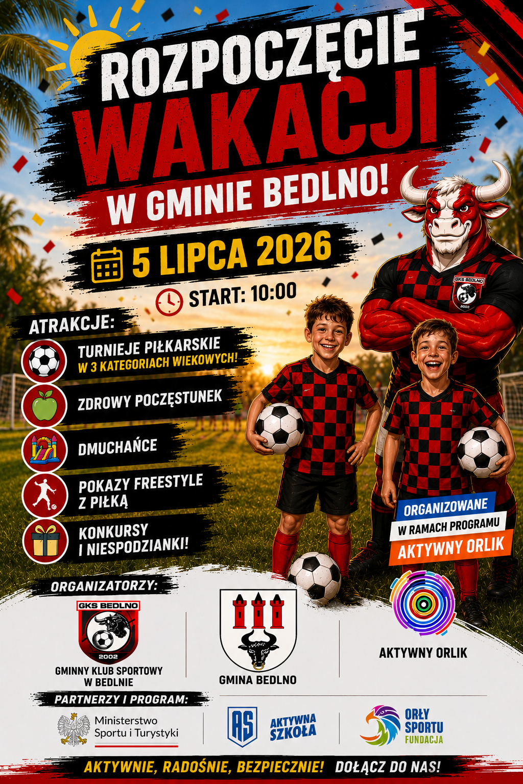 Gmina Bedlno i GKS Bedlno serdecznie zapraszają na Rozpoczęcie Wakacji