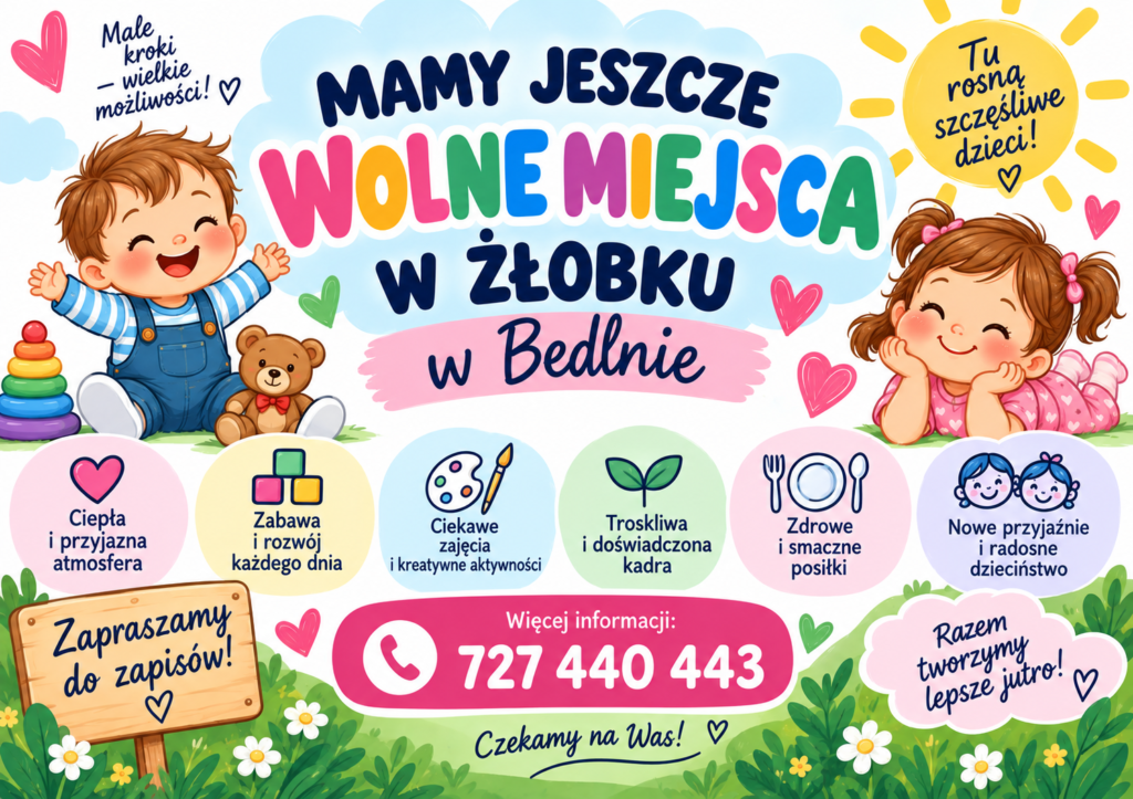 WOLNE MIEJSCA W ŻŁOBKU!